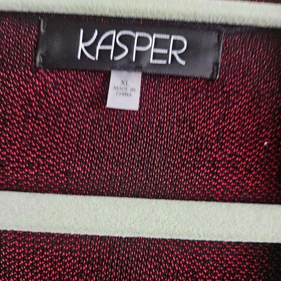 Cozy long XL red,black open front Thick cardigan, Duster oversized Comfy sweater - Picture 4 of 8